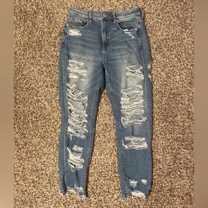 American Eagle ripped mom jeans